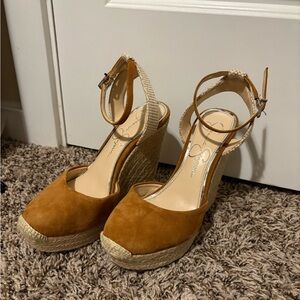Jessica Simpson Tan Wedge Sandals